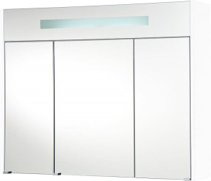 Spiegelschrank m. bel. Blende wei&szlig; Hochglanz 3 T&uuml;ren 950x750x188mm