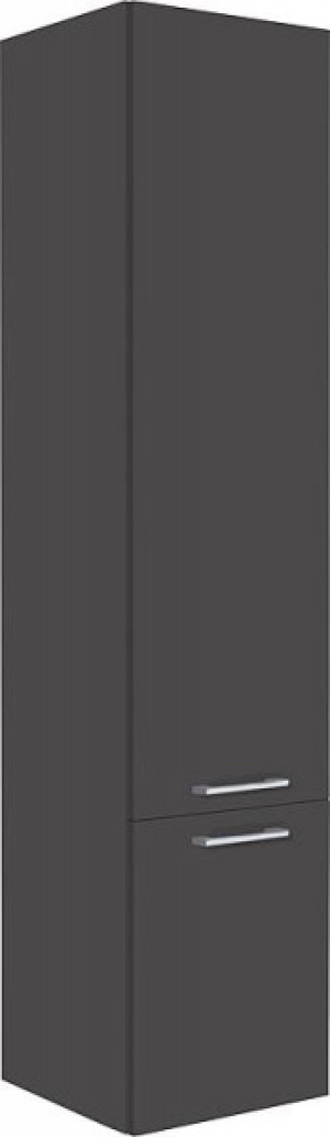 Hochschrank Serie MAA 2 T&uuml;ren anthrazitHochglanz Anschlag li. 350x1585x370mm