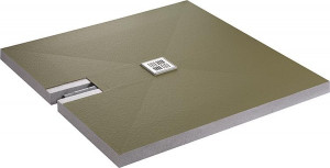 Bodenebenes Duschelement superflach Ablauf waagrecht, zentriert 1200x1200x70 ...