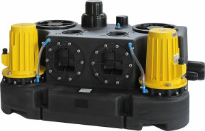 Abwasser-Hebeanlage Zehnder Kompaktboy Doppel 1,1D mit Frei- stromradpumpen(4...