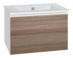 WTU + Keramik-WT Serie ELA Korpus wei&szlig; smt - Front Teak 610x420x510mm
