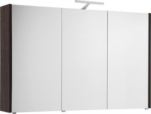 Spiegelschrank mit Beleuchtung Eiche dunkel Dekor 3 T&uuml;ren 1200x750x188mm
