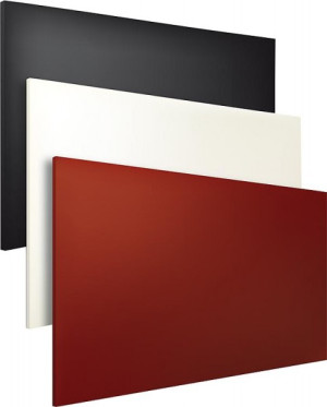 Infrarot-Heizung 600 Watt Stahl emailliert schwarz f&uuml;r Wandmontage