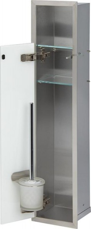 WC-Wandcontainer, 1 wei&szlig;e Glast&uuml;r 1 Papierrollenfach, 1 Leerfach BxH:180x825m...