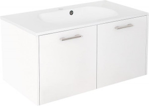 WTU+Mineralguss-WT ENI wei&szlig; Hochglanz 2T&uuml;ren 900x459x500mm