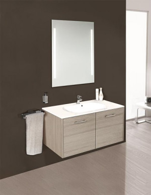 Badm&ouml;bel-Set ENI Serie MAA L&auml;rche bicolor Breite 900mm