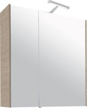 Spiegelschrank mit Beleuchtung Tranche ecru 2 T&uuml;ren 700x750x188mm