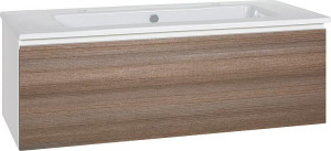 WTU + Keramik-WT Serie ELA Korpus wei&szlig; smt - Front Teak, 1210x420x510mm