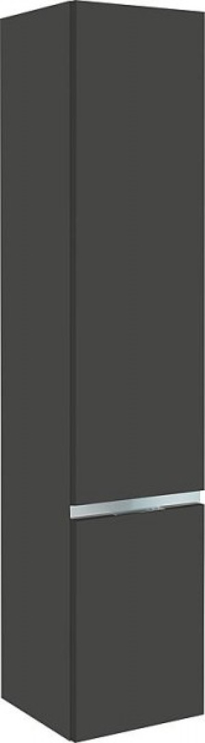 Hochschrank Serie MBH 2 T&uuml;ren anthrazitmatt Anschlag rechts 350x1655x370mm