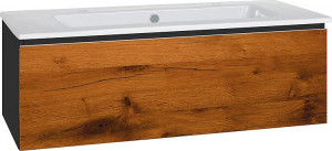 WTU + Keramik-WT Serie ELA Korpus schwarz smt-Front Eiche Furnier dunkel,1210...