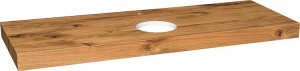 Konsole ELENG Eiche astig lack. 1xWT-Ausschnitt 1xHahnloch 1400x80x510mm