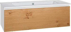WTU + Keramik-WT Serie ELA Korpus wei&szlig; smt-Front Eiche Furnier hell,1210x420x...