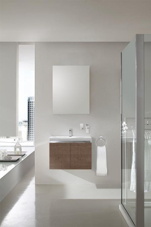 Badm&ouml;bel-Set EOLA Tranche braun Breite 600mm 2 T&uuml;ren