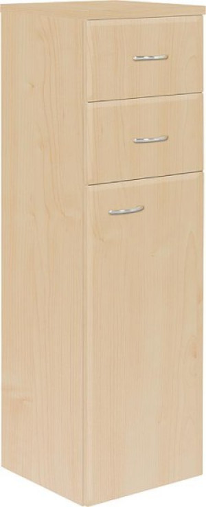Hochschrank Serie MAC 1 T&uuml;re 2 Ausz. Birne Dekor Anschlag re. 300x984x320mm