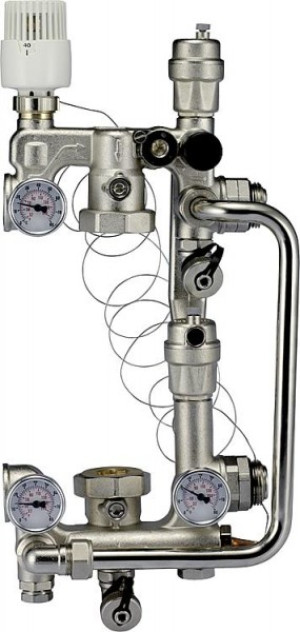 Fu&szlig;bodenregulierungseinheit Evenes Combimix 1 f&uuml;r Umw&auml;lz- pumpe 130 mm Baul&auml;n...