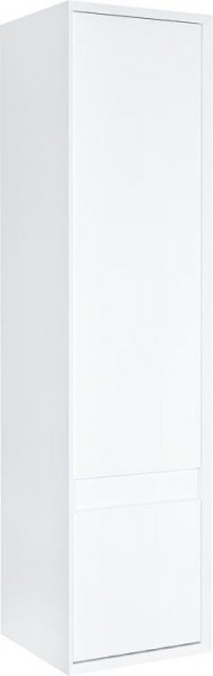 Hochschrank Serie MBI 1 T&uuml;re 1 Ausz. wei&szlig; Hgl. Anschlag re. 390x1541x400mm