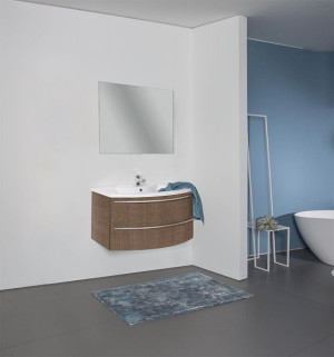 Badm&ouml;bel-Set ELONIA Tranche braun 2 Ausz&uuml;ge