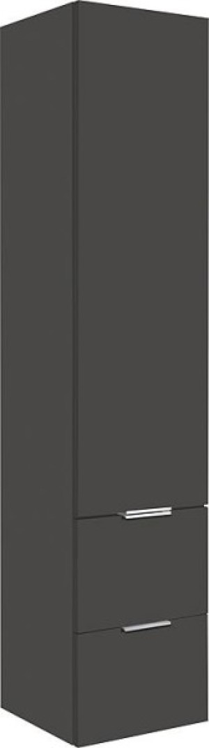 Hochschrank Serie MBF 1 T&uuml;re 2 Ausz. anthr. Hgl. Anschlag li. 350x1625x370mm