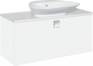 WTU+Keramik-WT ELION wei&szlig; matt 1 Auszug960x650x380/445mm