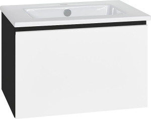 WTU + Keramik-WT Serie ELA Korpus schwarz smt - Front wei&szlig; smt 610x420x510mm