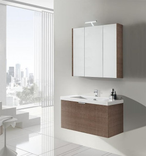 Badm&ouml;bel-Set EPIL Serie MBF Tranche braun