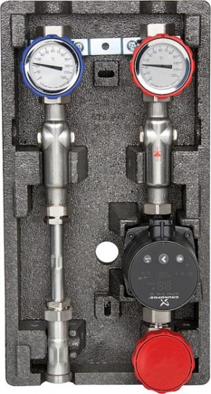 Aufbaugruppe Typ 125 VA HK3-WMZ f&uuml;r strawi Kesselverteiler VA mit Isolierung