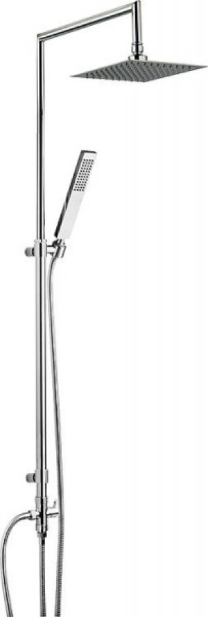 Brausesystem Square Stabhandbrause + 200x200 mm Kopfbrause