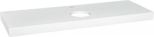 Konsole ELENG Schichtstoff wei&szlig; matt,1xWT-Ausschnitt,1xHahnloch 1400x80x510mm