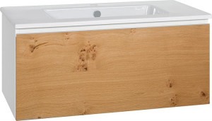 WTU + Keramik-WT Serie ELA Korpus wei&szlig; smt - Front Eiche- Furnier hell, 910x4...