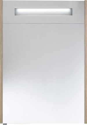 Spiegelschrank m. bel. Blende L&auml;rche hellbraun 1 T&uuml;re 600x750x188mm