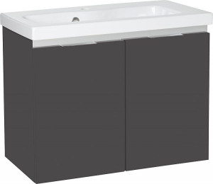 WTU+Keramik-WT EOLA anthrazit matt 2 T&uuml;ren 710x580x380mm