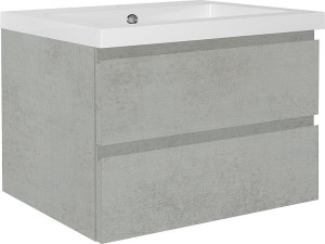 WTU+Mineralguss-WT ELAI Eiche grau Steindekor 2 Ausz&uuml;ge 860x550x510mm