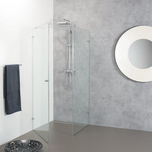 Eckduschkabine Eliana Modell 5 1 Dreht.+ 1 Fixt., Hebe-Senk Me. 870x870x2000m...
