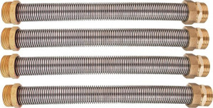 Speicherverbinder-Wellrohrset 2AG x 720mm, V4A, VPE = 4 St&uuml;ck