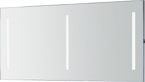 Spiegel Orkla mit Neon-Leuchtstreifen, 3x a 9,6 Watt, 1400x662mm