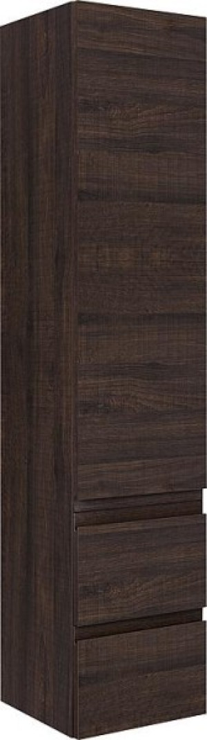 Hochschrank Serie MBO 1 T&uuml;re 2 Ausz. E.dunkel D. Anschlag re 350x1625x370mm