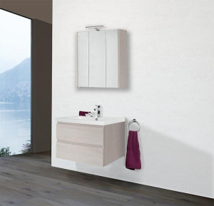 Badm&ouml;bel-Set ELAI Serie MBO Eiche hell Dekor Breite 850 2 Ausz&uuml;ge