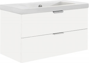 WTU+Keramik-WT EPIL wei&szlig; Hochglanz 2 Ausz&uuml;ge 860x550x510mm