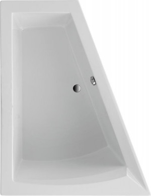 Raumspar-Badewanne LAGO II links BxHxT:1750x500x1350/700mm Acryl,wei&szlig;
