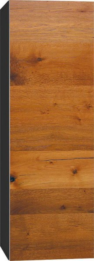 Hochschrank ELA mit Softclose Korpus schwarz smt - Front Eiche Furnier dunkel...