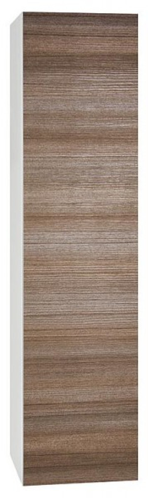 Hochschrank ELA mit Softclose Korpus wei&szlig; smt - Front Teak Anschlag rechts 40...