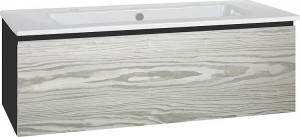 WTU + Keramik-WT Serie ELA Korpus schwarz smt-Front Kiefer silbergrau,1210x42...