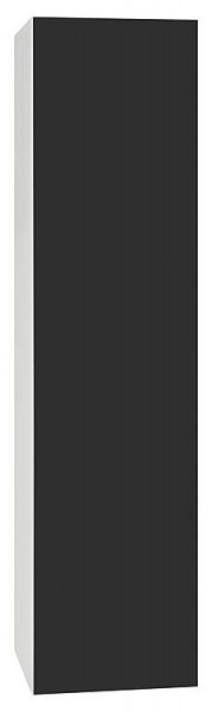 Hochschrank ELA mit Softclose Korpus wei&szlig; smt - Front schwarz Front schwarz s...