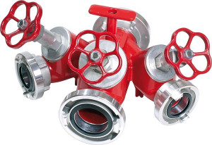 Storz Verteiler mit Ventilabsperrungen Eingang B, Ausgang CBC