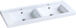 Doppelwaschtisch TRENDY BxHxT:1210x155x510mm mit 2 Hahnl&ouml;chern