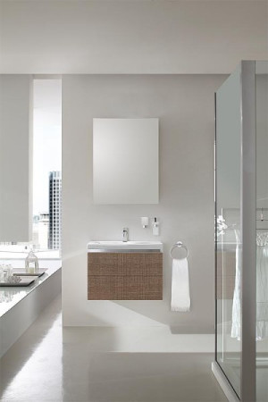 Badm&ouml;bel-Set EOLA Tranche braun Breite 600mm 2 Ausz&uuml;ge