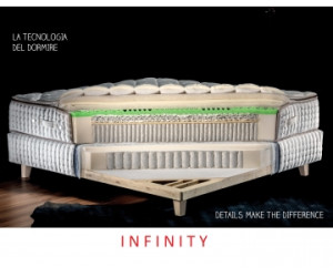 Relax e Design Materasso Altrenotti Infinity 10000 MicroMolle + Caucciù Pillow Top USA Cotone Makò H.30 (140x190 cons. 2 sett.)