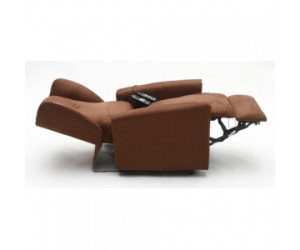 Relax e Design IVA 4% Poltrona Relax Lift (alzapersona) 2 motori + riscaldamento e vibro, mod. Orchidea (Microfibra nocciola cons 5 giorni)