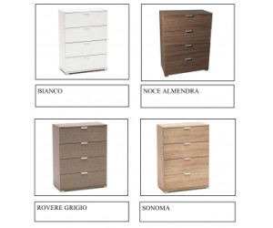 MOBILE CASSETTIERA 4 CASSETTI 85x60x38 (Rovere Sonoma cons 5  giorni)