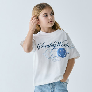 Reserved - Tričko SmileyWorld® - krémová - 001HU-01X